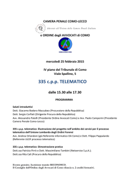 335 c.p.p. TELEMATICO