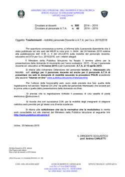 Circolare ai docenti n. 506 2014 &ndash; 2015 Circolare al