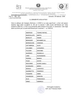 L`elenco degli alunni