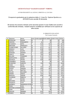 graduatoria - Liceo Scientifico Galilei