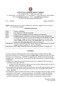 Indizione gara (PDF 293.16KB) - Istituto Comprensivo Terzo Milazzo