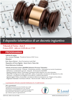 Il deposito telematico di un decreto ingiuntivo