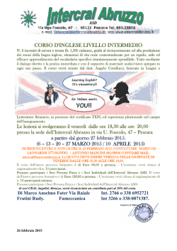 CORSO D`INGLESE LIVELLO INTERMEDIO