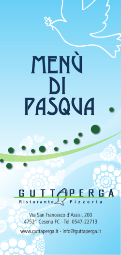 Men&ugrave; di Pasqua