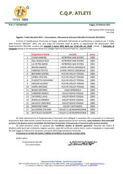 Convocazione - Fipav Foggia