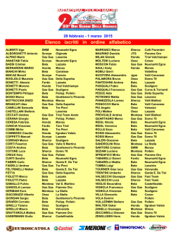 Elenco iscritti in ordine alfabetico