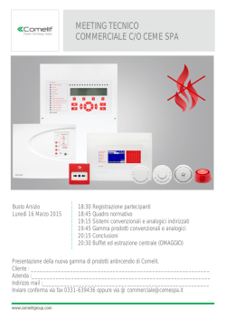 MEETING TECNICO COMMERCIALE C/O CEME SPA