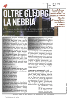 Inchiesta di Left-Avvenimenti: "Oltre gli Opg la nebbia"