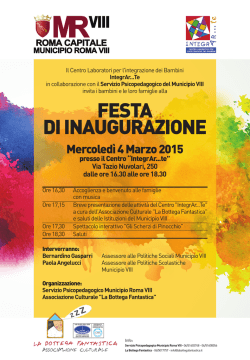 FESTA DI INAUGURAZIONE
