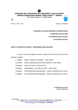 caffeina 2015 marzo programma - Istituto Comprensivo Statale