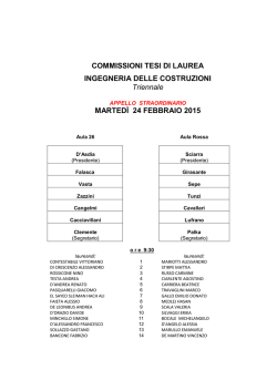 commissione ingegneria delle costruzioni tesi 24 febbraio 2014