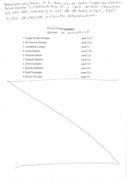 elenco candidati idonei per posto apicale di istruttore direttivo tecnico