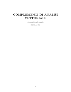 complementi di analisi vettoriale