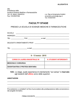 FACULTY STAGE - Studenti e laureati
