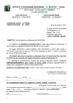 26/02/2015 CIRC._252 Uscita didattica a Mantova del 20