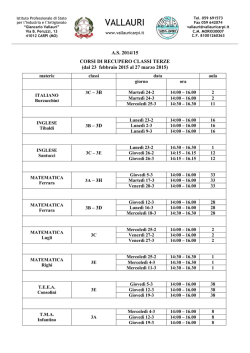 corsi recupero classi TERZE - I.P.S.I.A. "Giancarlo Vallauri"
