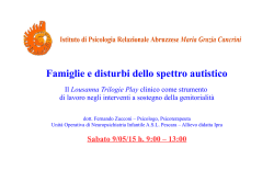 Famiglie e disturbi dello spettro autistico