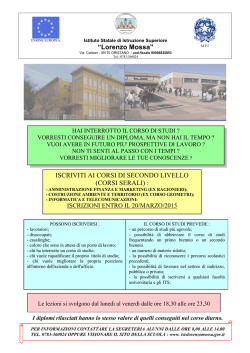 LOCANDINA CORSO SERALE