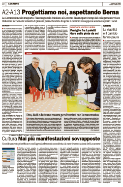 Mai pi&ugrave; manifestazioni sovrapposte. Coordinamento pi&ugrave; efficace con