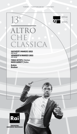 Programma - Orchestra Sinfonica Nazionale della RAI