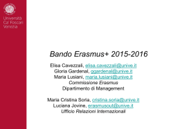 Bando Erasmus+ 2015-2016