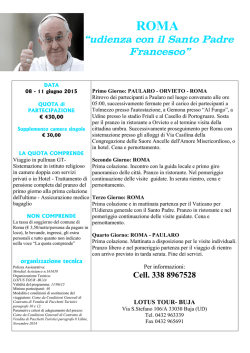 Pellegrinaggio a Roma pdf