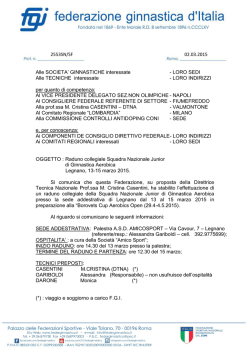 LORO SEDI Alle TECNICHE interessate