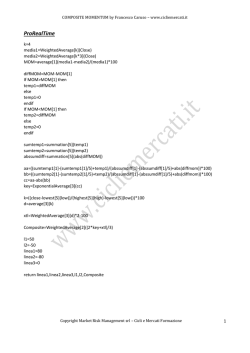 MODULO 1: ANALISI TECNICA _ Medie mobili e loro utilizzo