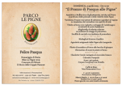 Men&uacute; - ristorante parco le pigne