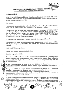Page 1 &Eacute; .3 . AZIENDA SANITARIA LOCALE NAPOLI 1 CENT