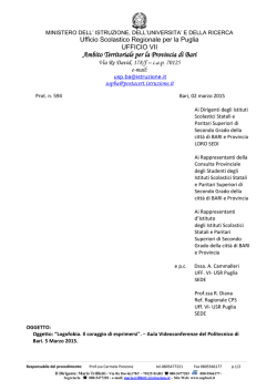 Nota n.594 del 2/3/2015 - Ambito Territoriale per la provincia di Bari