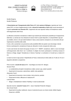 Info e iscrizioni - AIF sezione di Bologna
