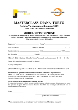 MASTERCLASS DIANA TORTO