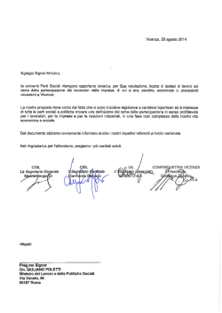 protocollo - Cisl Vicenza