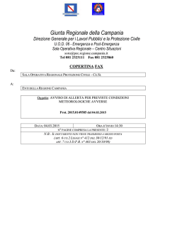 Avviso regionale di condizioni meteo avverse Mod B1