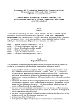 Dipartimento dell`Organizzazione Giudiziaria, del