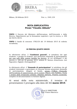 Nota esplicativa - Accademia di Brera