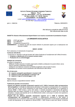 bando esperti esterni POF 2014.15