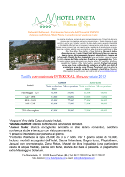 Tariffe convenzionate INTERCRAL Abruzzo estate 2015