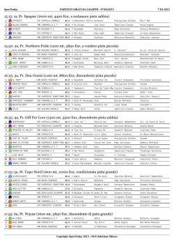 15.15: 1a, Pr. Spegasc (2000 mt, 4400 Eur, a