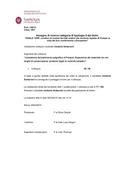 Colloquio e graduatoria