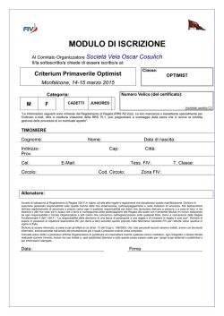 MODULO DI ISCRIZIONE