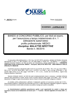 01 Bando Concorso Malattie Infettive