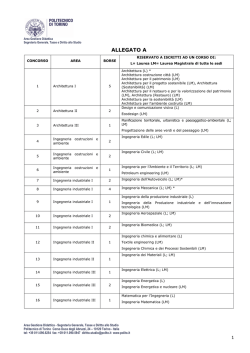 ALLEGATO A - Didattica - Politecnico di Torino