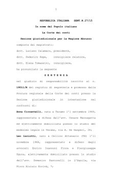 Sezione giurisdizionale per l`Abruzzo ( PDF, 233 kB