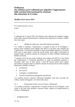 Ordinanza che istituisce provvedimenti per impedire l`aggiramento