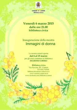 Mostra di pittura in occasione della festa della donna. Modulo