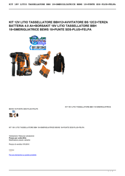 KIT 18V LITIO TASSELLATORE BBH 18+