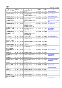 北 海 道 札幌分会 平成27年1月1日現在