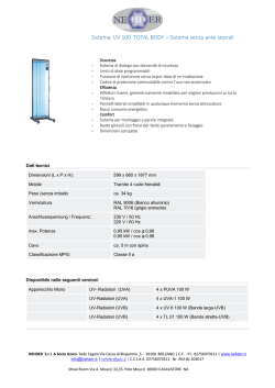 Sistema senza laterali UV100L PARZ.